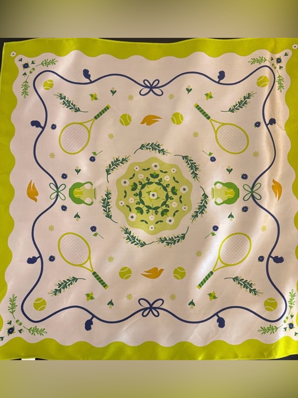 EXCLUSIVE US OPEN DOVE SCARF w/ tennis accents